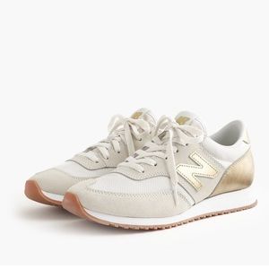 New Balance x JCrew suede cream and gold EUC